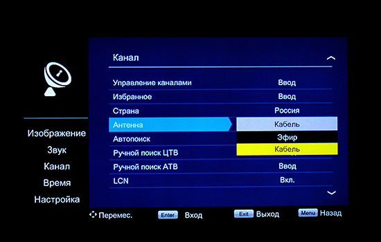 Настройка каналов телевизора Panasonic